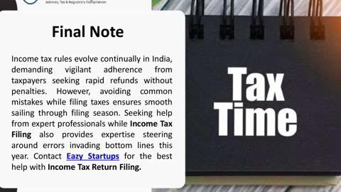 Avoid Some Common Mistakes In Income Tax Filing