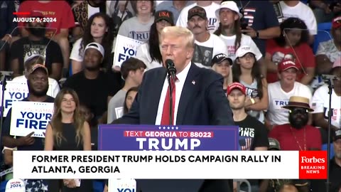 Trump Tears Into 'Little Brian Kemp' & 'Fani Willis And Her Loverboy Boyfriend' During Georgia Rally