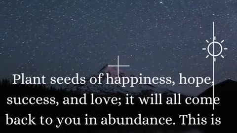 "Sow the Seeds of Joy 🌱✨ Watch as the Universe Responds with Abundance! #LawOfNature #PositiveVibes"