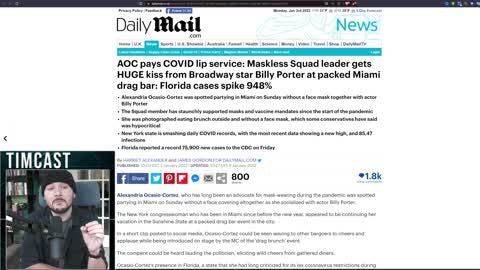 Ocasio Cortez SLAMMED For Partying Maskless in Florida Despite Criticizing Ron DeSantis COVID Policy