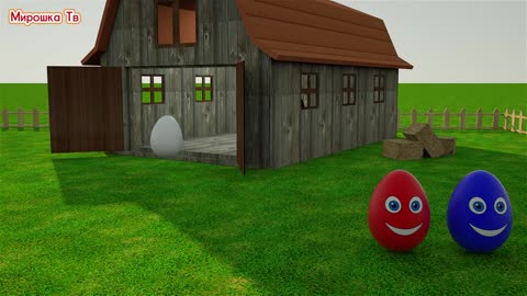 Easy Learning Colors – Colorful Eggs on a Farm