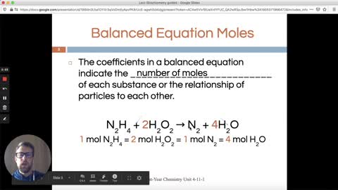 Mole to Mole Conversions (mole ratios) and Introduction to Stoichiometry