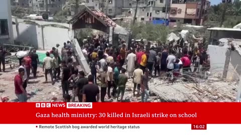 Israeli strike on Gaza school kills at least 30, says Hamas-run ministry of health | BBC News