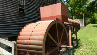 Grist mill water wheel