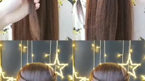 Very easy and beautiful hair style for girls.