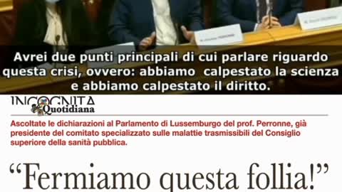 Ascoltate le dichiarazioni al Parlamento di Lussemburgo del prof. Perronne