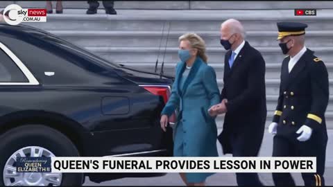 Joe Biden won't be 'bussing it in' to the Queen's funeral