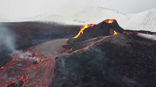 Drone Captures Up Close Footage of Erupting Volcano