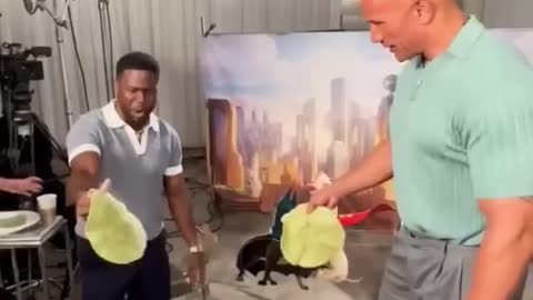 Kevin Hart & The Rock Try The Tortilla Slap Challenge