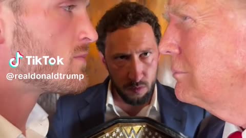 Donald Trump just posted his second post on TikTok with Logan Paul.