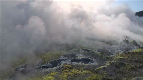 sulfurous fumaroles vulcano italy