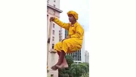 Amazing magic man in downtown Brazil