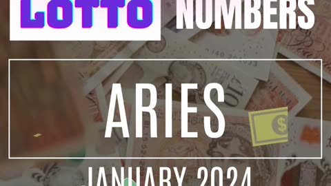 ARIES JACKPOT WINNER!!💸❤️💲💕❤️✨👉JANUARY 2024❤️💲✨💕💰❤️💸✨ Lucky Lotto Numbers. #tarot #lottonumbers