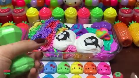 SATISFYING WITH CLAY PIPING BAG&FOAM SLIME and GLITTER