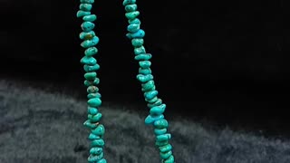 Natural turquoise shell irregular beads with white shell pendant simple necklace for husband 04