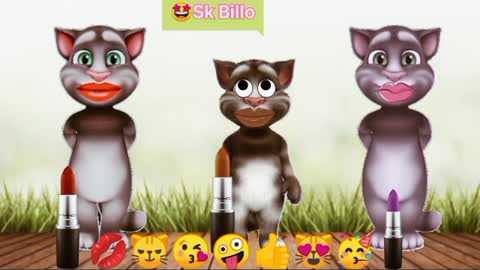 billu colourful lipstick videos | lipstick funny cat videos