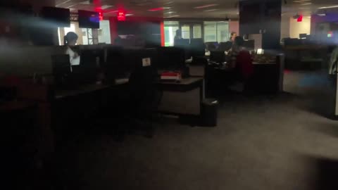 POWER GOES OUT IN CBC NEWS ROOM I hope this is a wonderful sign of them