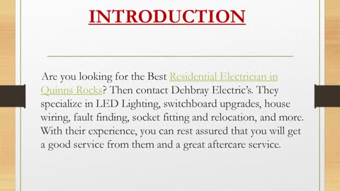 Residential Electrician in Quinns Rocks