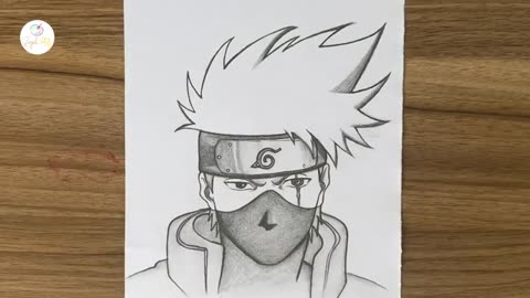 anime kakashi drawing easy