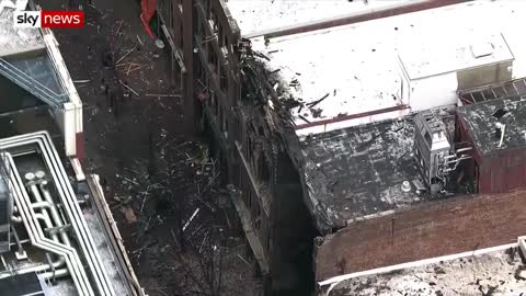 Aerial Footage of the Nashville AT&T Explosion
