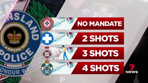 Queensland, Australia, mandates a fourth booster shot for police officers 50 plus