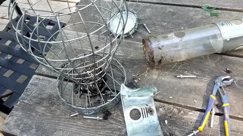Man Frees Chipmunk Who Got Stuck In Bird Feeder