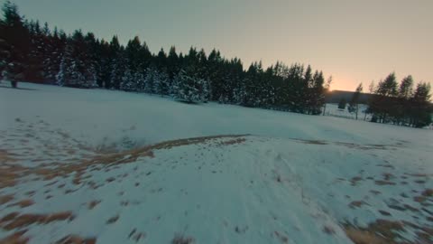 Drone captures furious footage of icy mountains