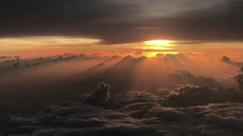Incredible sunset from 37,000 feet
