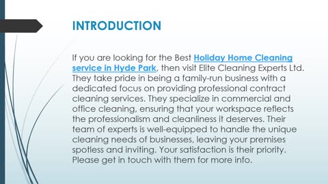 Best Holiday Home Cleaning service in Hyde Park