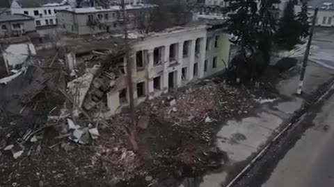 Drone Footage of Destroyed Ukrainian Town