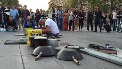 amazing pan drumming on the streets
