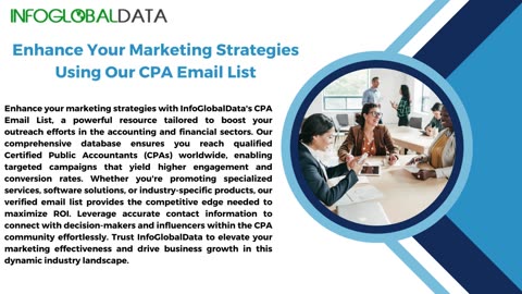 Generate High-Quality Leads Using Our CPA Email Database