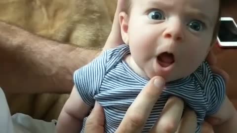 Adorable talking baby wants mommy to listen to her. Hilarious!