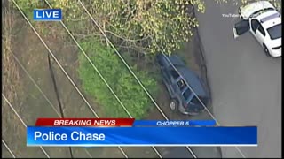 Multiple Crashes In This Wild Police Chase... Foot Bail... In Kansas City