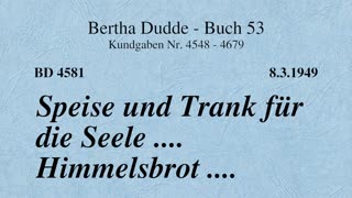 BD 4581 - SPEISE UND TRANK FÜR DIE SEELE .... HIMMELSBROT ....