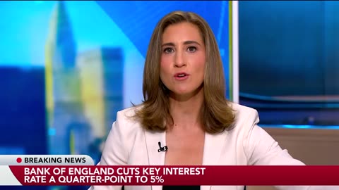 Bank of England Cuts Key Interest Rate to 5%