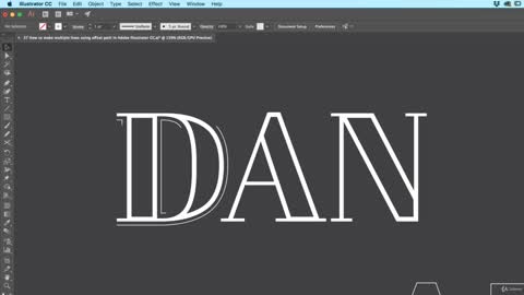 How to make multiple lines using offset path in Adobe Illustrator CC