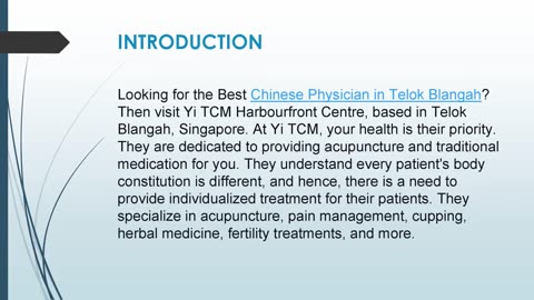 Best Chinese Physician in Telok Blangah