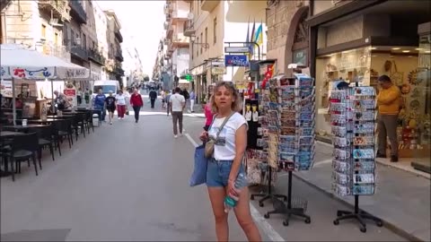 The Walking Street in Palermo, Sicily on a Sunny Morning