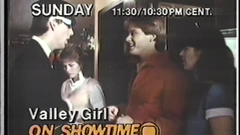 VALLEY GIRL (1983) SHOWTIME 1984 30 SECOND TV SPOT