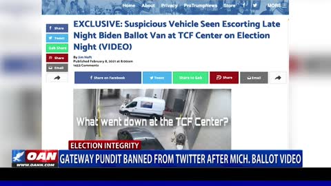 Gateway Pundit banned from Twitter after Mich. ballot video