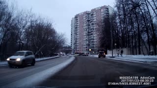 BMW Takes Out Pedestrian