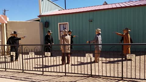 Re-enactment of the Gunfight at the OK Corral in Tombstone Arizona
