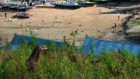 Komodo vs Python Survival Battle Wild Life