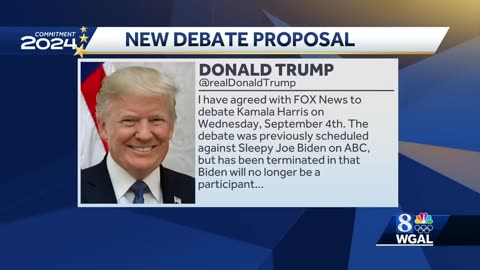 Trump says he ll skip ABC debate with Harris, wants them to face off on Fox News