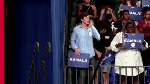 VIRAL VIDEO White Kid At Kamala Harris Rally Caught On Camera Rapping And Dancing Along