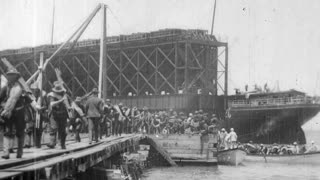 U.S. Troops Landing At Daiquirí, Cuba (1898 Original Black & White Film)