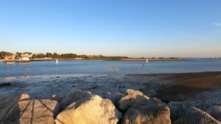 Kayakers on the mouth of river Hamble. GoPro