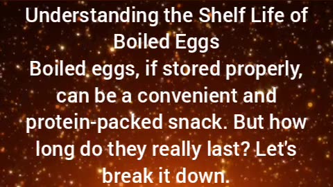 How many days does it take for a boiled egg to spoil if kept in the refrigerator?