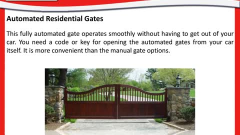 Different Types of residential gates for your property